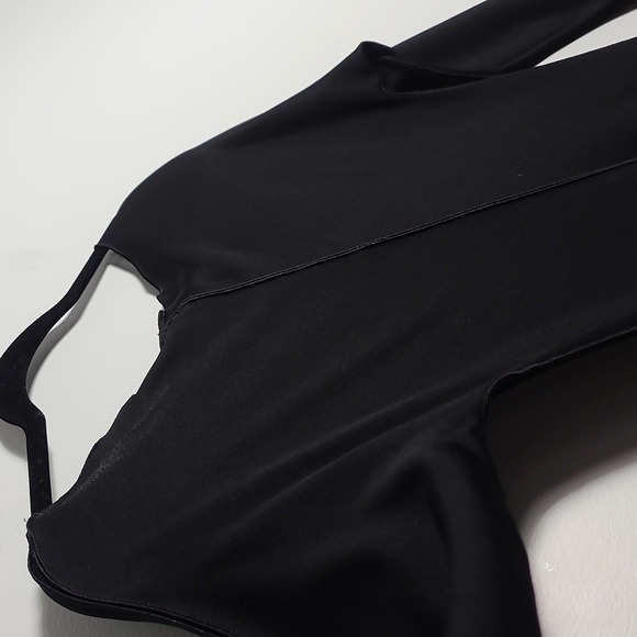 GIORGIO ARMANI Black Long Sleeve Sheath Dress Scooo Neck Knee-Length Size 40 US4 - Picture 14 of 16